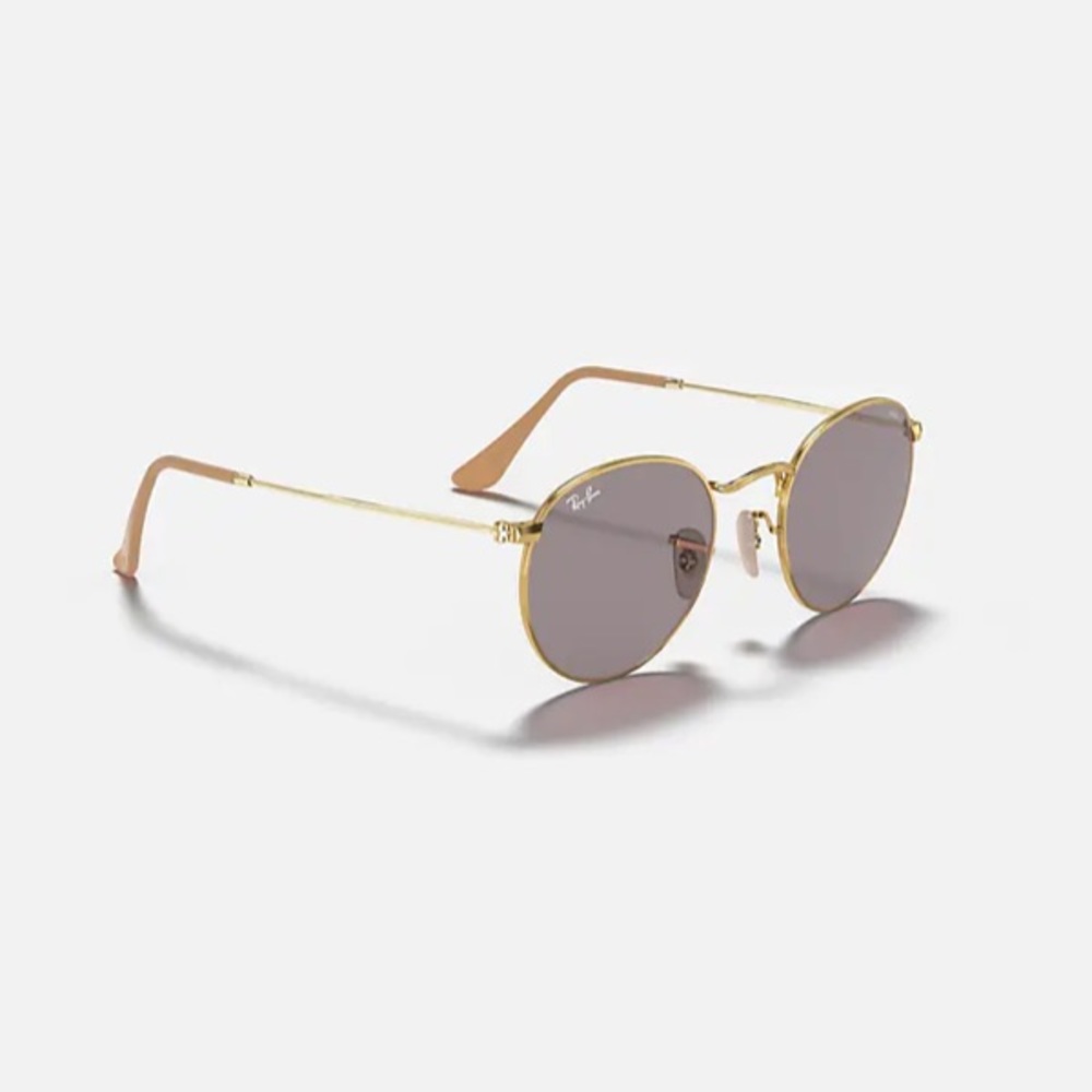 Round Evolve Ray Ban Sunglasses in Chrome Photocromic